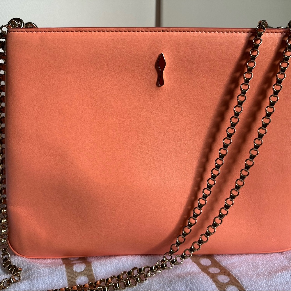 Christian Louboutin Tribouli Leather Handbag in Coral/Peach - Picture 8 of 15